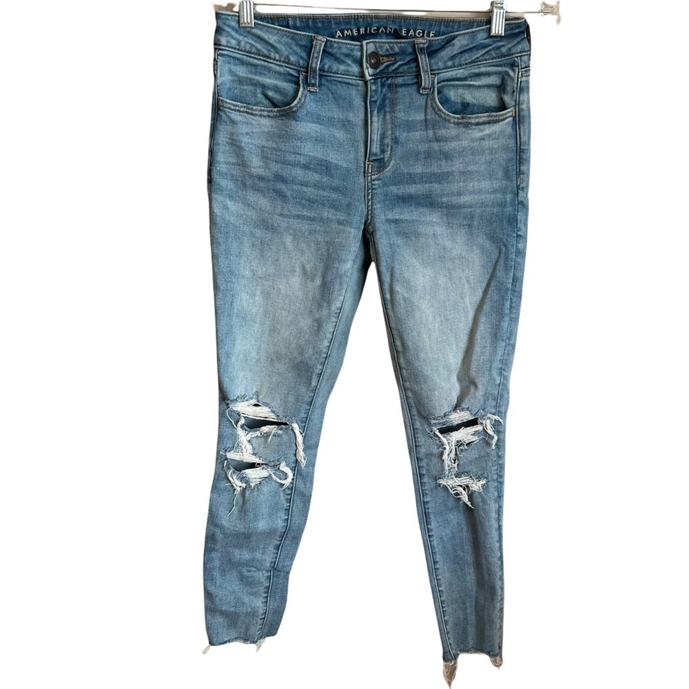 AEO Distressed Raw Hem Short Jeggings